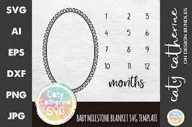 Download Baby Milestone Months Blanket Template Svg Cut File 645593 Svgs Design Bundles