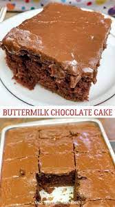 Buttermilk Chocolate Cake Recipe Buttermilk Chocolate Cake Desserts Cake Recipes