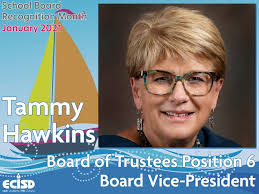 Tammy Hawkins is our school board vice president. We want to take this time  during School Board Month to recognize her and her service to our  community! #SchoolBoardMonth #ECISDProud #TeamECISD #ECISDLeads