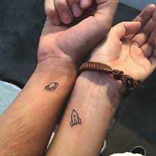Simple tattoo idea for couple. 81 Unique Matching Couples Tattoo Ideas In 2019 Ecemella