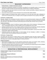 creative director resume sample & template