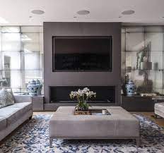 Flaunt That Alcove Space Homify Mirror Wall Living Room Living Room Designs Fireplace Mirror