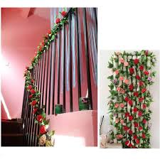 The dark color is easy to read. Artificial Flower Plant Festive Decor Rattan Wall Hanging Indoor Twined Living Room Decoration Artificial Flowers Rose Shopee Malaysia