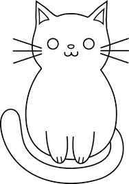 Cute Cat Line Art Free Clip Art Black Cat Drawing Kitten Drawing Free Clip Art
