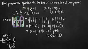 I introduce sets as venn diagrams, mapping and as sets of numbers. Parametric Equations For The Intersection Of Planes Krista King Math Online Math Tutor