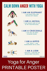 Yoga For Anger Calm Anger With 5 Kids Yoga Poses Printable Poster Yoga For Anger Kids Yoga Poses Printable Kids Yoga Poses