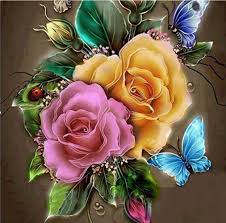 Cute butterfly and branch with fruits. Drawings Of Flowers And Butterflies With Colours Flower
