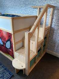 Kura Bed With Trofast Staircase Cool Kids Bedrooms Cool Kids Rooms Big Boy Bedrooms