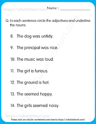 The noun in the above sentence is 'box' and the word describing it is 'blue'. Nouns Adjectives Worksheets For Grade 3 3 Your Home Teacher