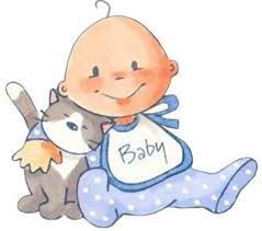 Bebe Et Son Chat Baby Art Baby Clip Art Baby Boy Cards