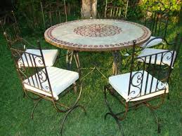 Maybe you would like to learn more about one of these? Table And Chairs In Wrought Iron And Moroccan Zellige
