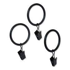 7pk Clip Rings Matte Black Threshold In 2021 Curtain Rings With Clips Drapery Rods Drop Cloth Curtains