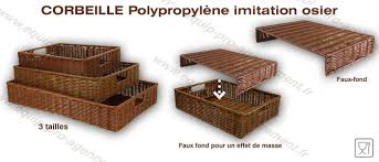 Corbeille Polypropylene Imitation Osier Mannes Et Licornes Pour Fruit Legume Equippro Agencement