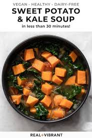 Sweet Potato And Kale Soup Recipe Sweet Potato Kale Kale Soup Sweet Potato