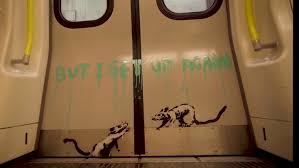 Banksy secret identity revealedsubscribe to informoverload: Banksy S New Face Mask Themed Artwork Removed From London Underground Carriage By Transport For London The Independent The Independent