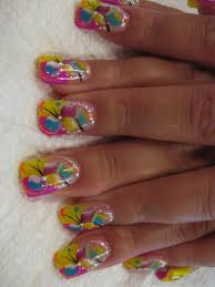 Make sure you have golden yellow, pink, purple, and powder blue. Party Time Nail Art Design By Top Nails Clarksville Tn
