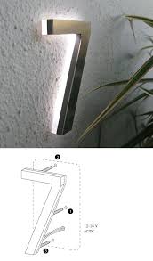 Luxello Modern Led House Number 5 Outdoor Surrounding Com Led House Numbers Led House House Numbers