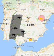 Big map of spain by mappery. Protected Geographical Status Ham Producing Regions Spain Google My Maps