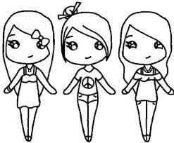 Bff neon fashion dress up. Download Image Result For We Heart It Bff Chibi Template Mei