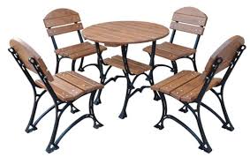 Meubles art déco, art nouveau et antérieurs. Casa Padrino Ensemble De Mobilier De Jardin Art Nouveau Marron Noir 1 Table De Jardin 4 Chaises De Jardin Mobilier De Restauration De Terrasses De Jardin
