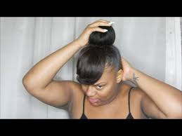 Jan 13 2021 explore dee w s board black women high bun hairstyles on pinterest see more ideas about bun hairstyles hair styles natural hair styles. Side Bang Bun Tutorial Affordable Hairstyle Youtube