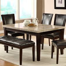 Happy homes hh2325 modern rectangular espresso finish dining table set 7 pcs. Homelegance Hahn Ivory Marble Top Dining Table Espresso Www Hayneedle Com Marble Top Dining Table Dining Table Dining Room Table Set