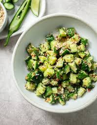 Spicy Indian Cucumber Salad With Peanuts And Coconut Indian Cucumber Salad Indian Salads Salad Recipes For Dinner