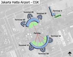 The airport is in tangerang, 20 km (12 mi) to the northwest of jakarta. Jakarta Hatta Airport Cgk Terminal 2 Map