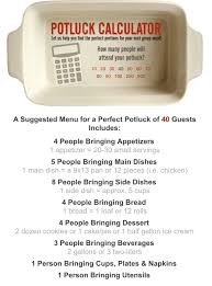 Potluck For 40 People How Much Food To Calculate Potluck Wedding Reception Food Wedding Food