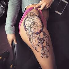 The dream catcher is a handmade craft, originally created by the ojibwe or chippewa people, the native americans and native canadians and is one of the most 30 trending thigh tattoo ideas. Dream Catcher Tattoo On Hip Thigh Tattoos Women Hip Tattoo Designs Trendy Tattoos