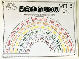 Word Work It Engaging Activities For Sight Words Writing Sight Words Rainbow Words Word Work Stations