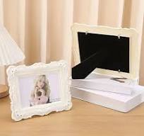 Elegant White Resin Photo Frame - 4x6 or 12.7x17.78 cm, Vintage European  Style, Ornate Relief Design * Wedding Photos, Home Decor, and Desktop  Display