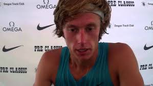 Evan Jager after running 8:08 in 2013 Pre Classic steeplechase