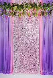 Kate Purple Pink With White Sequin Backdrop Flowers For Wedding Sequin Backdrop Flower Backdrop Wedding Light Purple Wedding