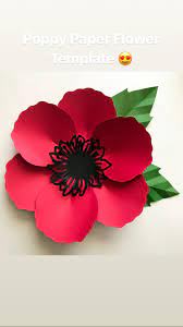 Poppy Flower Paper Flower Templates From The Crafty Sagittarius Paper Flowers Flower Pap Handmade Flowers Paper Paper Flowers Craft Paper Flower Template