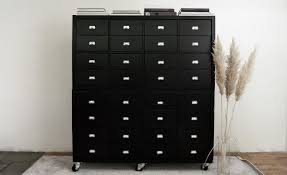 Diy Ikea Hack A Modern Library Card Catalog Using Kallax Shelves The Savvy Heart Kallax Ikea Card Catalog Cabinet Kallax
