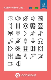 Download Audio Video Line Icon Pack Available In Svg Png Icon Fonts Icon Manual Design Line Icon