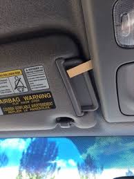 There are metal contacts that supply power to the light there. Sun Visor Fix Tacoma World
