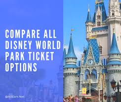 Compare All Disney World Park Tickets Disney In 2019