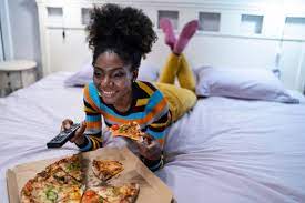 18 230 Eating In Bed Stock Photos Pictures Royalty Free Images Istock