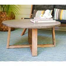 Get free shipping on qualified water resistant, composite outdoor coffee tables or buy online pick up in store today in the outdoors department. Leisure Made Athens Round Cement Outdoor Coffee Table 608183 The Home Depot Coffee Table Coffee Table Grey Coffee Table Wood
