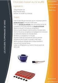 Chocolats Maison Au Riz Souffle Tupperware Recette Tupperware Chocolat Maison Plat Tupperware