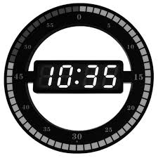 Led clock large modern digital wall clock date temperature 24 or 12 hour office. Buy Online Circular Photoreceptive Led Digital Wall Clock Modern Design Dual Use Dimming Digital Clocks For Home Decoration Eu Plug Alitools