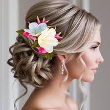 Hawaii Wedding Flower Accessories Tropical Wedding Set Beach Wedding Hawaii  Flower Accessories for Bride Plumeria Summer Wedding Magaela