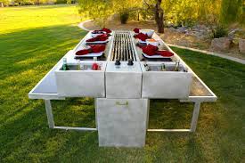 An Outdoor Grill You Can Cook And Eat At Grill Table Bbq Table Outdoor Bbq