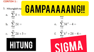 Sekarang coba rubah rumus pada c2 menjadi product. Cara Cepat Menghitung Notasi Sigma Part 1 Youtube