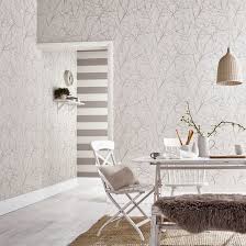 Innocence Stone And Cream Wallpaper By Graham Brown Wallpaper Living Room Cream Wallpaper Dining Room Walls