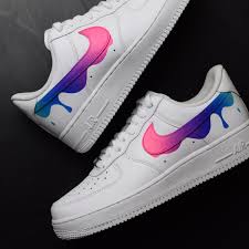 Paint Drip Custom Nike Air Force 1 White Nike Shoes Nike Shoes Air Force Orange Nike Shoes