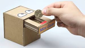 How To Make Coin Bank Box Kiddos Diy Cardboard Cardboard Toys Diy Box