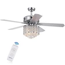 Lamps table lamps, floor lamps & lamp shades. Warehouse Of Tiffany Deidor 52 In Indoor Chrome Ceiling Fan With Light Kit And Remote Control Cfl8316remoch The Home Depot